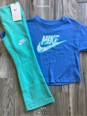 Nike tee & flare leggings outfit girls size 4(NWT) ~FIRM, NO OFFERS~